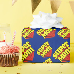 Papel De Presente Mamã super vermelha/amarelo/dia das mães azul do