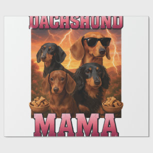 Papel De Presente Mamãe Dachshund