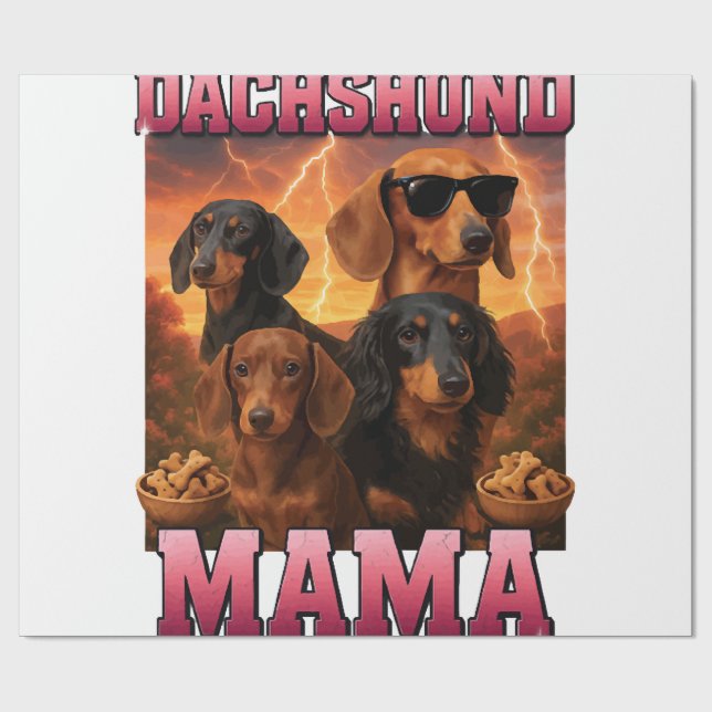 Papel De Presente Mamãe Dachshund (Aberto)
