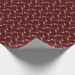 Papel De Presente Manchas brancas de Maroon Lacrosse Patteradas