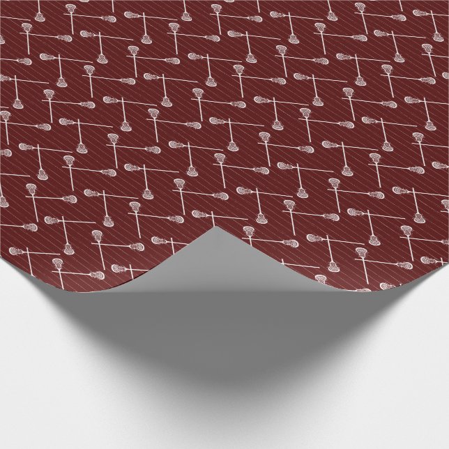 Papel De Presente Manchas brancas de Maroon Lacrosse Patteradas (Ponta)