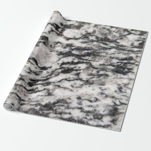 Papel De Presente Manchas brancas e pretas abstratas embrulhando pap