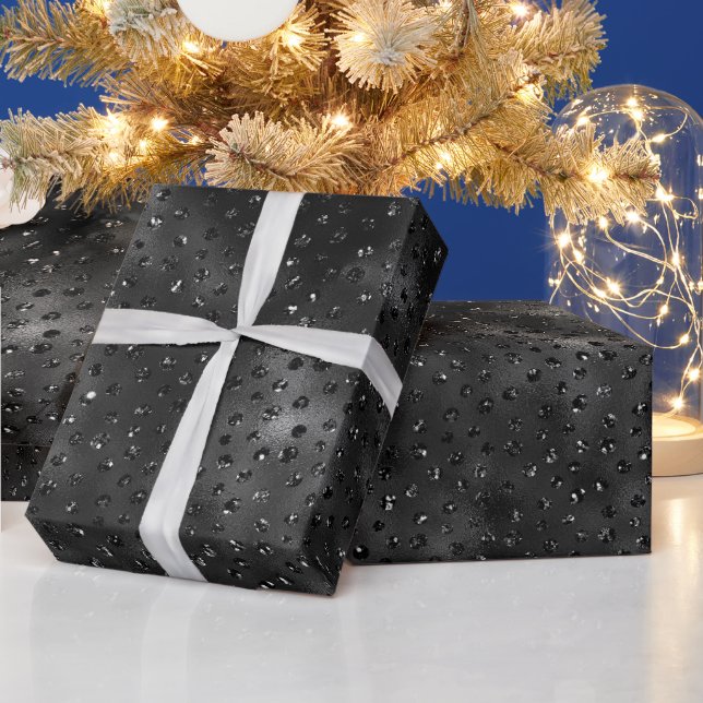 Papel De Presente Manchas de Cheetah Pretas (Feriados)