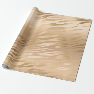 Papel De Presente Manchas de leopardo marrom claro Glamourosas Estam