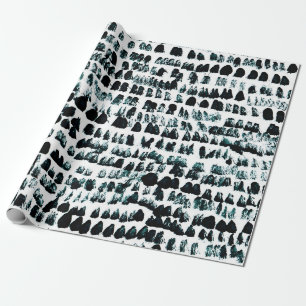 Papel De Presente Manchas pretas com manchas, manchas e grãos