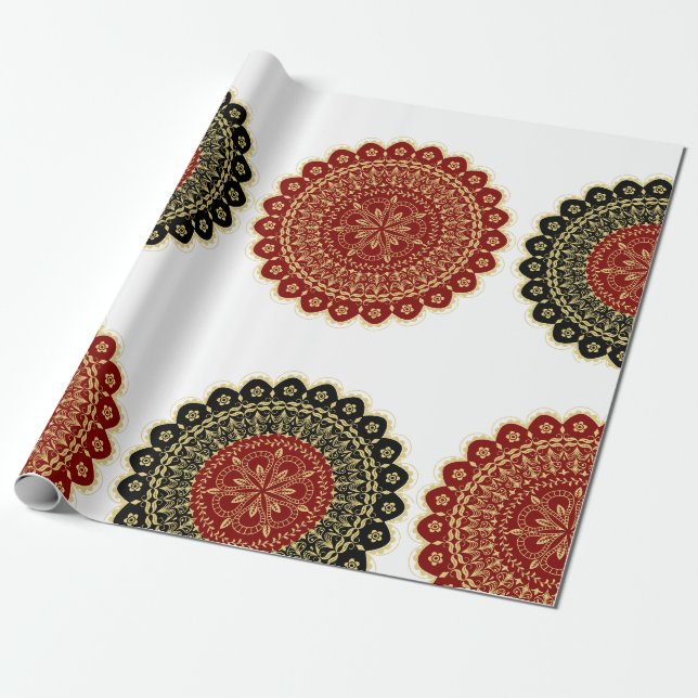 Papel De Presente Mandala Art Wraping Paper (Desenrolado)