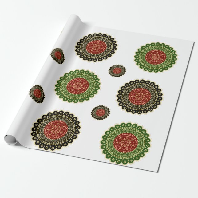 Papel De Presente Mandala Art Wraping Paper (Desenrolado)
