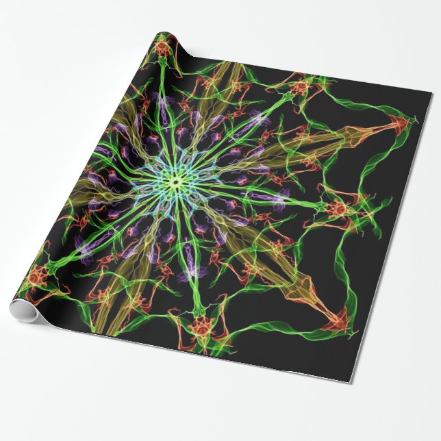 Papel De Presente Mandala da Web do Spider da alienígena | Presentes (Desenrolado)