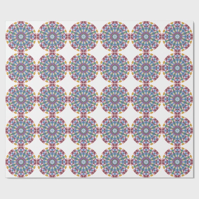 Papel De Presente Mandala de Flores (Aberto)