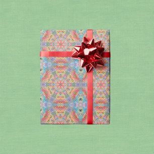 Papel De Presente Mandala Hexagonal Arco-íris
