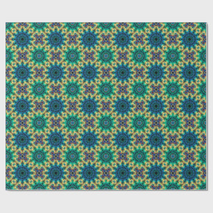 Papel De Presente Mandalas de Formas Geométricas Coloridas