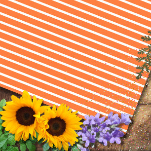 Papel De Presente Mango e Branco Horizontal Strike