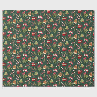 Papel De Presente Manhã de Natal com cacau e marshmallows