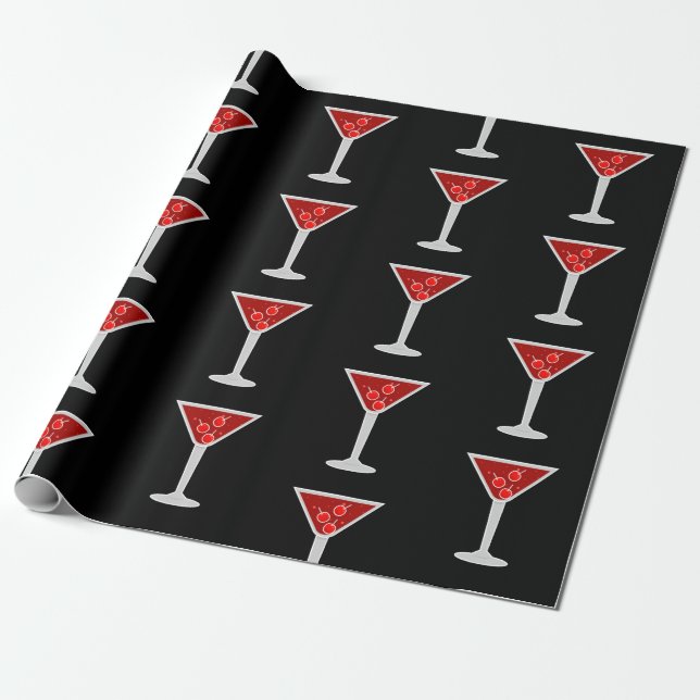 Papel De Presente Manhattan Cocktail Barman Amantes de Álcool Bebida (Desenrolado)