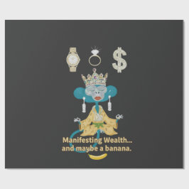 Papel De Presente Manifesting Wealth Monkey zen art 