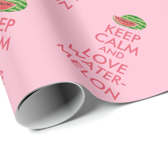 Papel De Presente Mantenha a calma e ame o presente customizável da (Ponta do rolo)