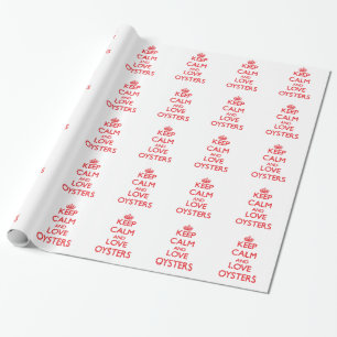 Papel De Presente Mantenha a calma e ame ostras