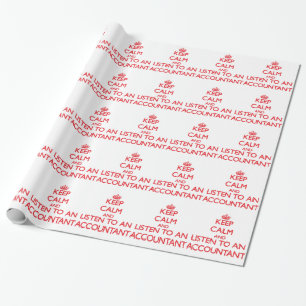 Papel De Presente Mantenha a calma e escute um contador