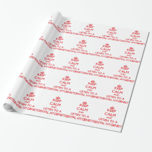 Papel De Presente Mantenha a calma e escute um higienista dental