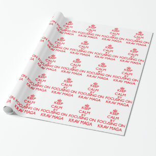 Papel De Presente Mantenha a calma focalizando sobre em Krav Maga
