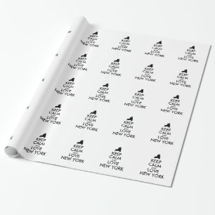 Papel De Presente MANTER CALMO E AMOR personalizáveis NOVA IORQUE