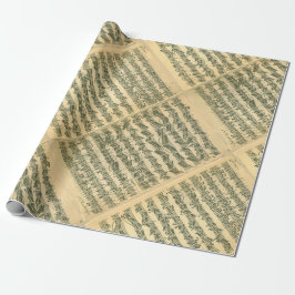Papel De Presente Manuscrito de Bach Chaconne para o violino de solo