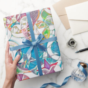 Papel De Presente Mão Desenhada Por EDDArt - Estrelas E Corações 1