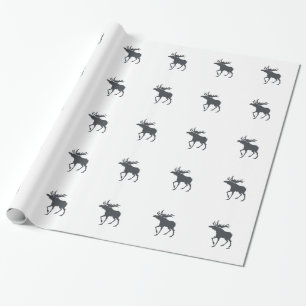 Papel De Presente Mão moderna, simples & bonita cervos tirados