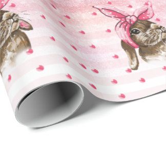 Papel De Presente Mão pintada de coelho