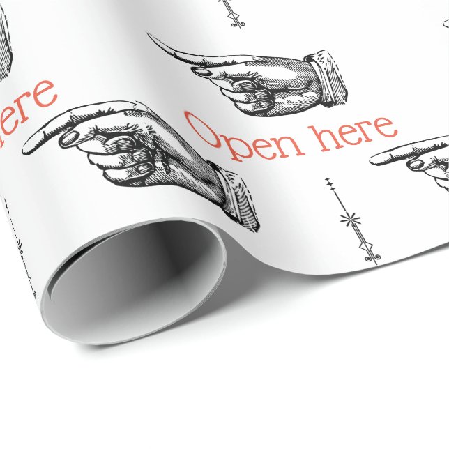 Papel De Presente Mão pontiaguda vitoriana (Ponta do rolo)