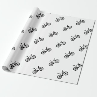 Papel De Presente Mão simples bicicleta tirada em preto e branco