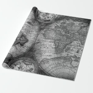 Papel De Presente mapa antigo mundo antigo