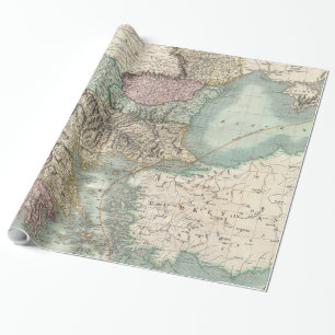 Papel De Presente Mapa das Vintagens dos Balcãs e da Turquia (1801)