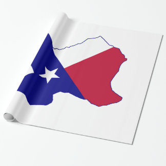 Papel De Presente Mapa de Sinalizador do Texas