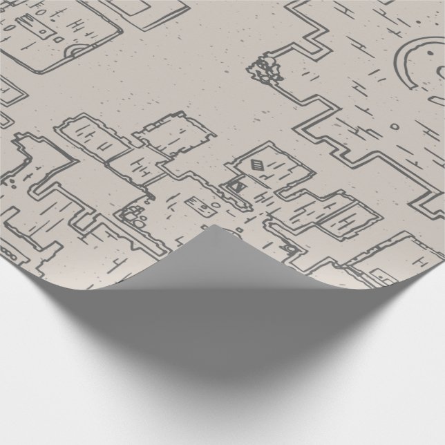 Papel De Presente Mapa do Dungeon Crawler (Ponta)