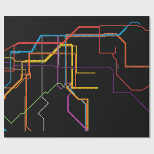 Papel De Presente Mapa do metrô da cidade