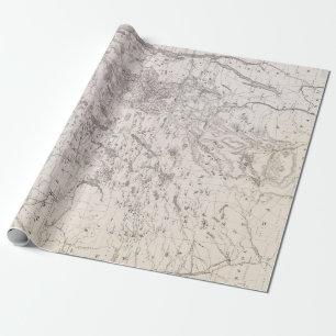 Papel De Presente Mapa do vintage do Adirondacks New York