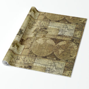 Papel De Presente Mapas antigos do mundo antigo Mapas antigos