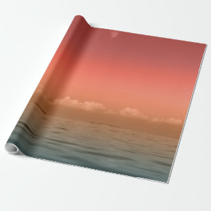 Papel De Presente Mar, Terra E Céu Paisagem maravilhosa