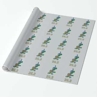 Papel De Presente Marathon Turtle Runner em Azul