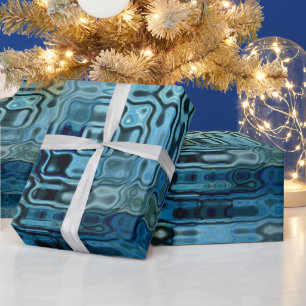 Papel De Presente Maravilha Azul de Gelo