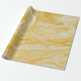 Papel De Presente Marble Amarelo