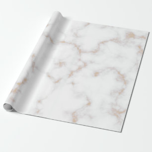 Papel De Presente Marble branco e Dourado