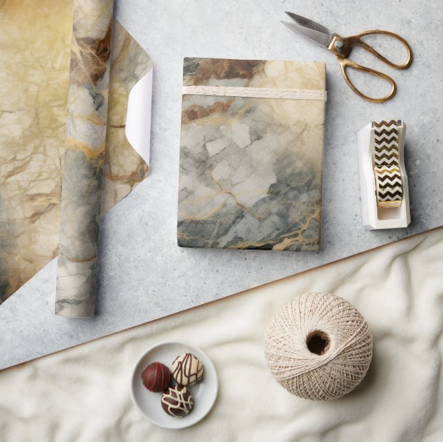 Papel De Presente Marble Inspirou Padrão Sem Costura (Artesanato)
