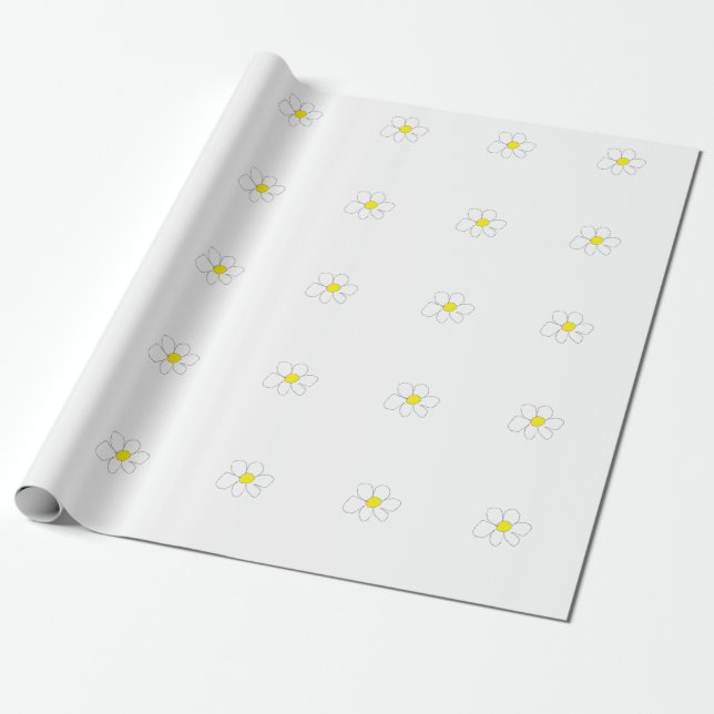Papel De Presente Margarida (Desenrolado)