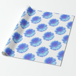 Papel De Presente Margarida azul-gerbera