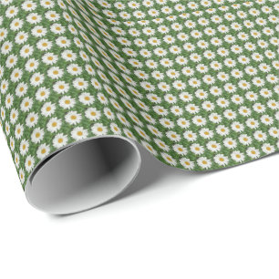 Papel De Presente Margarida Branca