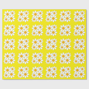 Papel De Presente Margarida Brilhante e Ousada