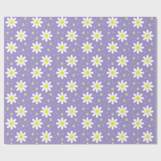 Papel De Presente margarida pontos violeta