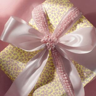 Papel De Presente Margaridas Lavanda Ditsy Desenhadas à Mão – Mini F